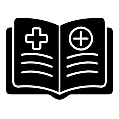  Medical Handbook with Cross Symbols for Healthcare and Emergency Guides