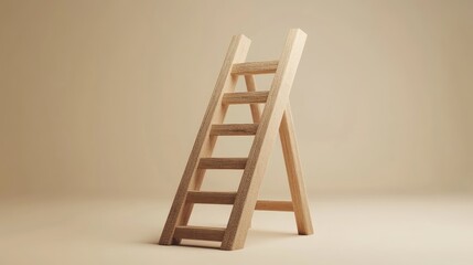 Business ladder to success, 3D illustration 