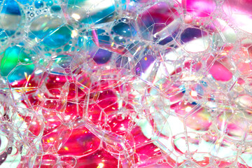Creative Vibrant Rainbow Water Bubble and Watercolour Background Abstract Colour