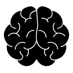 Fototapeta premium Abstract Black Brain Silhouette Vector for Educational and Creative Use