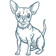  Charming Chihuahua Vector Illustration Perfect for Pet-Themed Designs