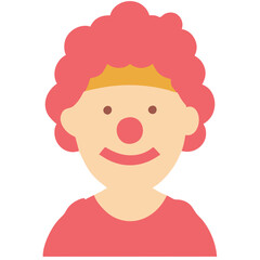 Fototapeta premium Colorful Smiling Clown Face Vector Art for Entertainment and Celebration Themes