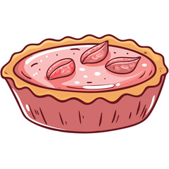  Delicious Raspberry Tart Vector Illustration for Culinary Art and Dessert Lovers