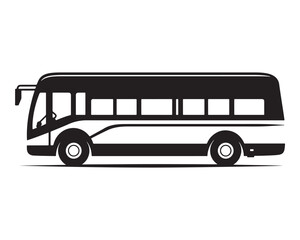 Bus silhouette vector icon illustration