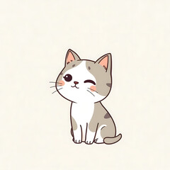 Obraz premium vector illustration of a cat