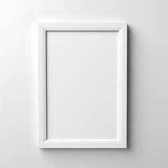 un cadre blanc format A5 sans affiche fond blancavec des Ã©lÃ©ments abstraits