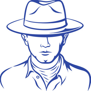 recommend clip art:  Mysterious Man in Fedora Hat Vector Illustration