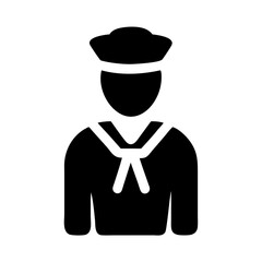  Sailor Silhouette in Uniform Vector Illustration for Nautical Themes