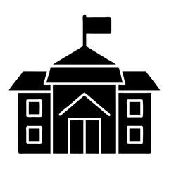  Educational Building with Flag for Academic and Institutional Use