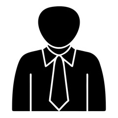  Business Professional Silhouette Vector with Tie for Corporate Use