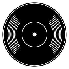 Vinyl Record Minimalist Line Art Vector Design