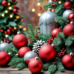 Fototapeta premium christmas tree decorations