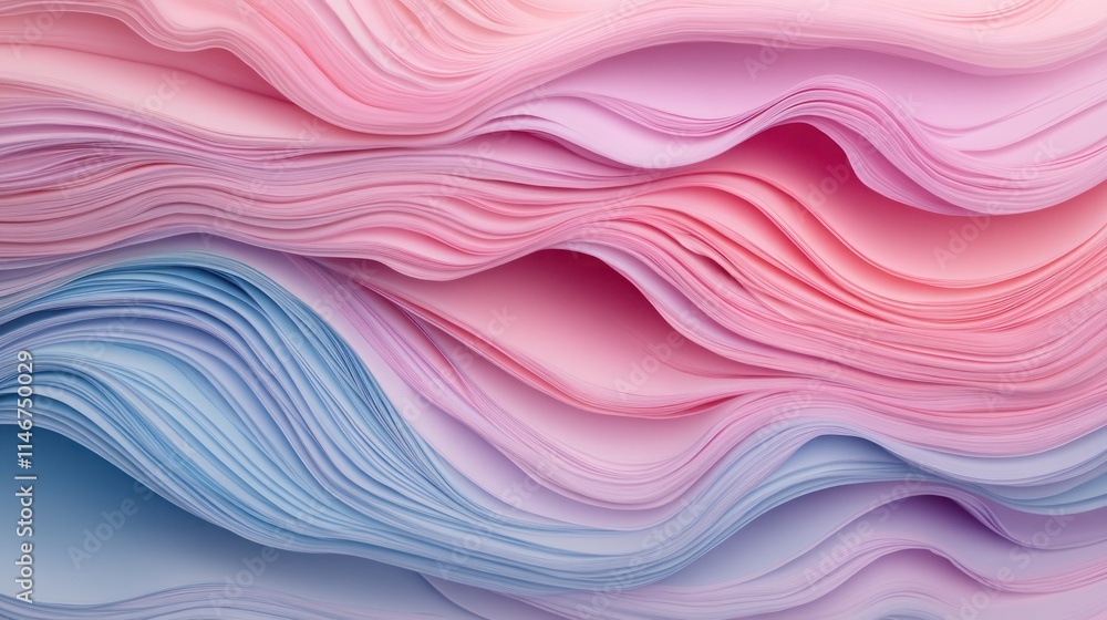 Aufkleber abstract layered paper texture in soft pink and blue hues, creating a calming and artistic backgroun