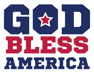 Obraz premium God bless America sticker image, vector god bless america image