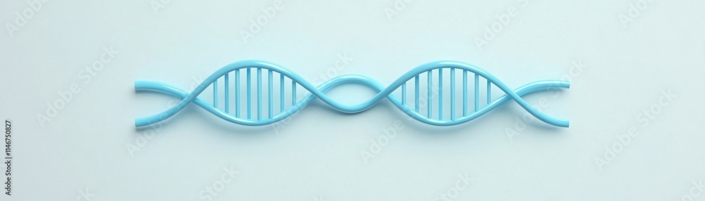 Aufkleber blue dna strand model representing genetic structure and research in a modern laboratory setting, is