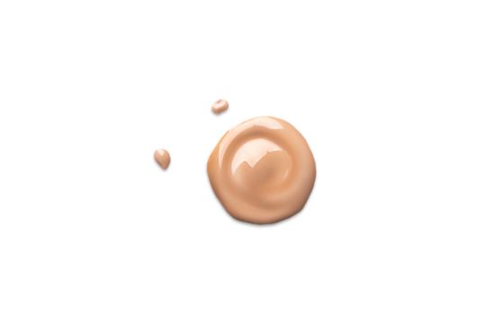 Make up smear swatch foundation smudge texture isolated on a white or transparent background swatch of cosmetics