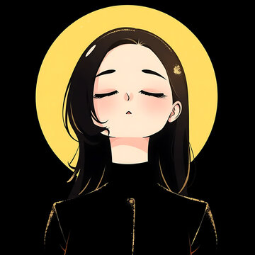 Woman Illustration, woman dp, profile pic