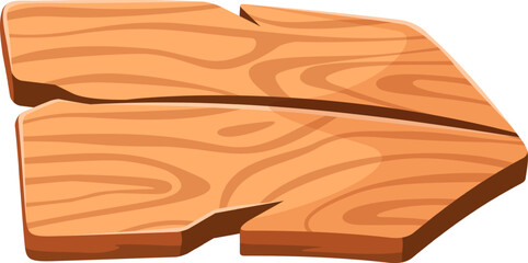 Wooden arrow sign pointing right, crafted from cracked wood grain, enhancing rustic or natural settings while serving as a clear direction indicator for journeys and adventures