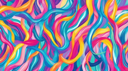 Fototapeta premium vibrant abstract colorful swirls painting