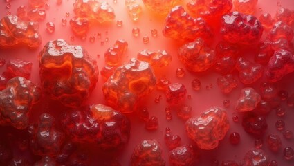 Warm Analogous Tones with Eudialyte Texture in Flux