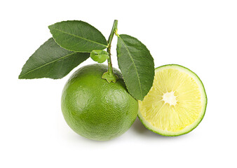 lemon on a white backgroud with clipping path