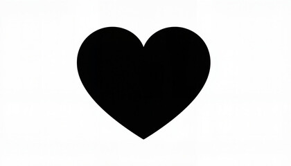 Silhouette of a heart shape in a bold design symbolizing love with copy space