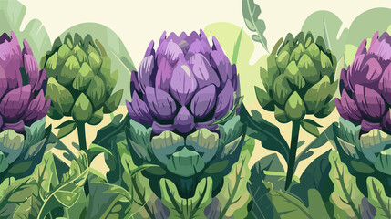 Fototapeta premium Cartoon Artichoke Vector Illustration for Creative Designs