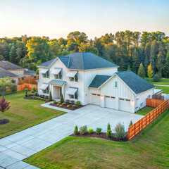 New construction luxury home exterior
