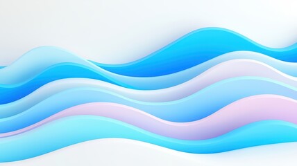 Fototapeta premium Abstract wavy patterns in soft blue and pink hues create a tranquil, modern aesthetic, perfect for backgrounds or design elements.
