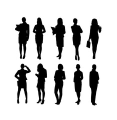 silhouettes of people n vector silhouete of a set woman