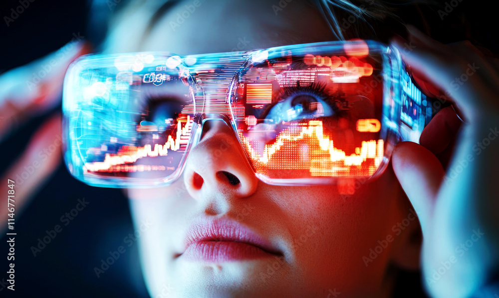 Poster analyzing stock market trends through binocular lenses a comprehensive guide to charts data insights