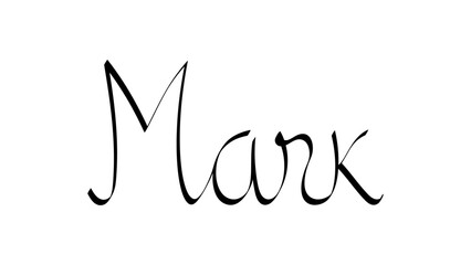 Black handwritten male name 