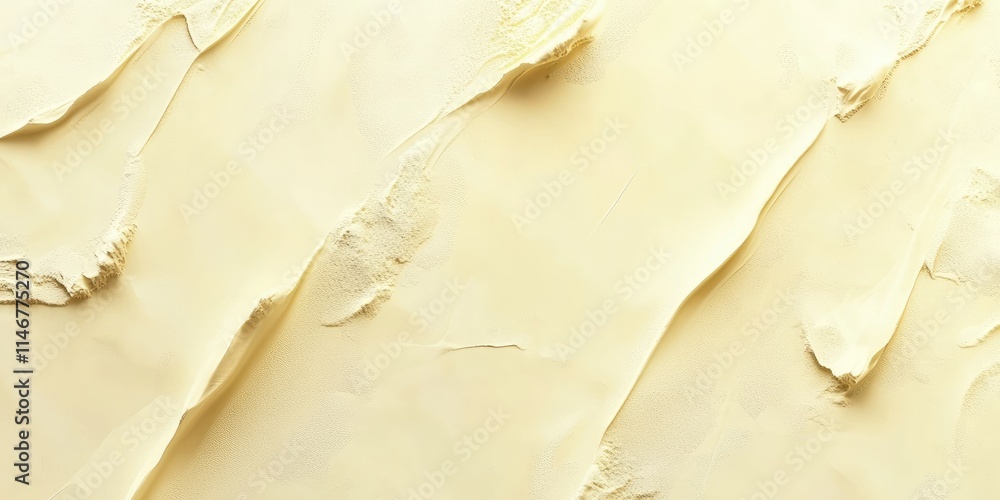 Poster a light yellow wall with a textured surface, perfect for creating an elegant and minimalist backgrou