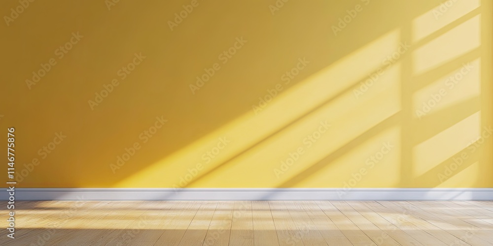 Poster a light yellow wall with a textured surface, perfect for creating an elegant and minimalist backgrou