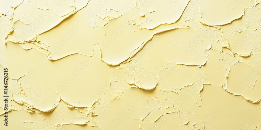 Poster a light yellow wall with a textured surface, perfect for creating an elegant and minimalist backgrou