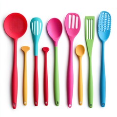 A close-up shot of a gleaming silver fork and spoon isolated on a white background, showcasing a classic cutlery set for elegant dining