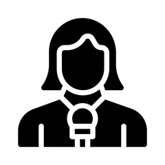 Obraz premium Interviewer glyph icon