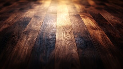 Fototapeta premium Dark brown wooden floor with light streaks.