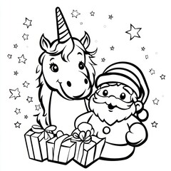 Naklejka premium Cute Santa Claus character for Christmas holiday greeting card design.