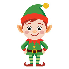 Christmas Elves Vector Illustration Art for Festive Holiday Designs