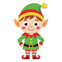 Christmas Elves Vector Illustration Art for Festive Holiday Designs