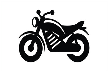 Fototapeta premium silhouette of motorcycle icon isolated on white background