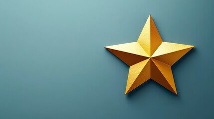 Obraz premium Refined Golden Star Geometric Design with Detailed Metallic Finish