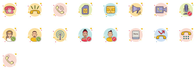 Set of Mobile icons