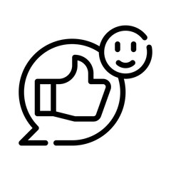 Thumbs line icon