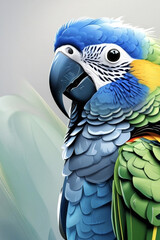 Obraz premium blue and yellow elegant macaw