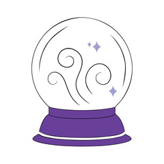 Magic sphere vector icon. Occultism and esoteric concept