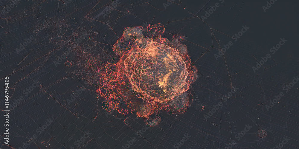 Poster digital sphere and network visualization