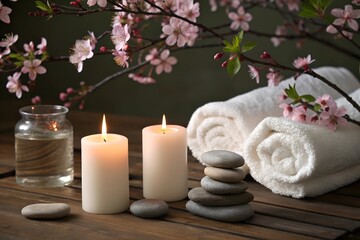 A calming spa scene