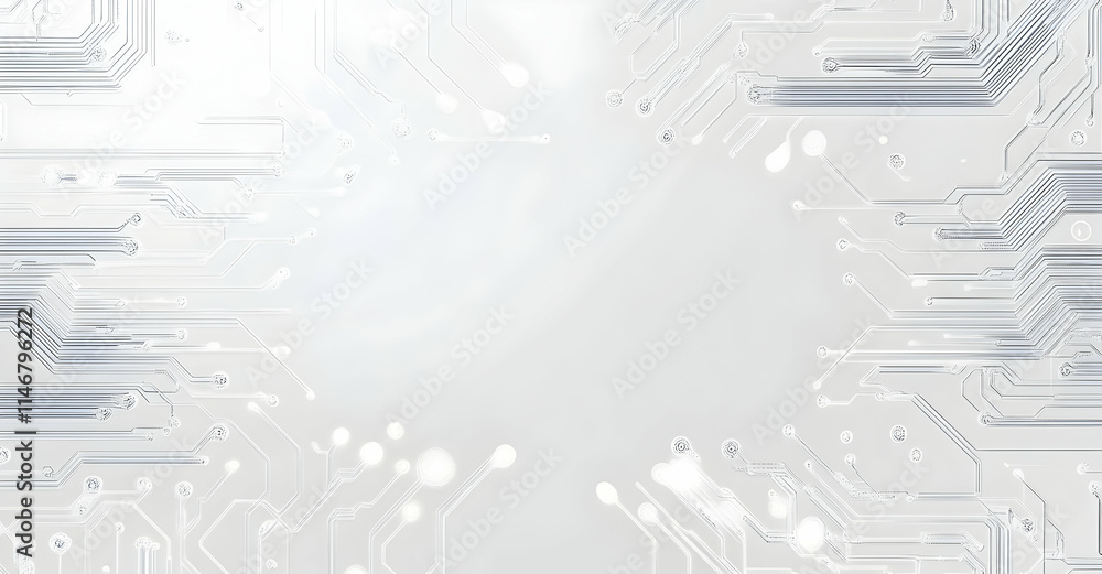 Aufkleber circuit board vector, gray circuit pattern on a white background